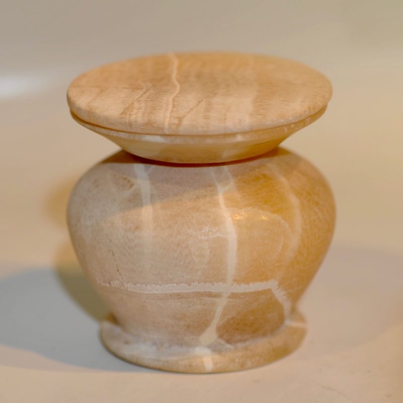 Alabaster kohl pot